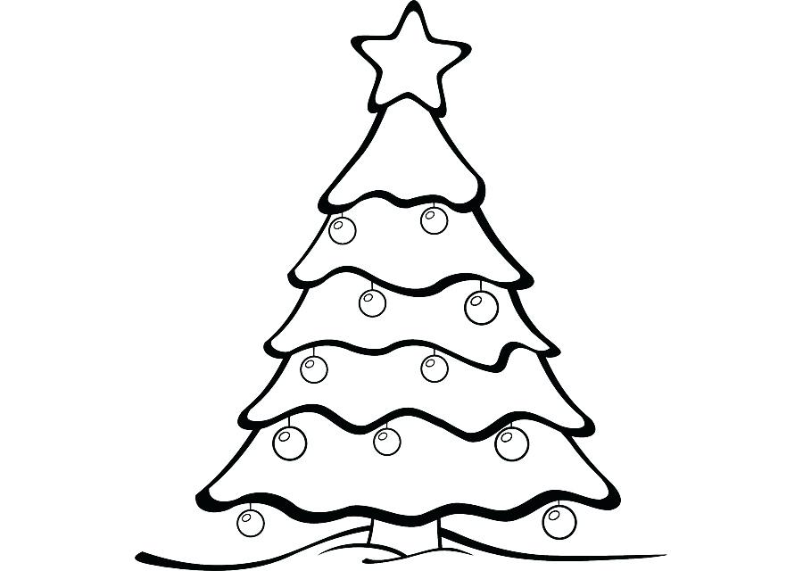 900x640 Drawing Of A Christmas Tree Christmas Tree Drawing Pictures