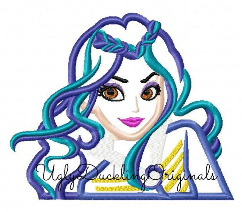 794x695 Descendants Evie Applique Design Machine Embroidery Digital Etsy