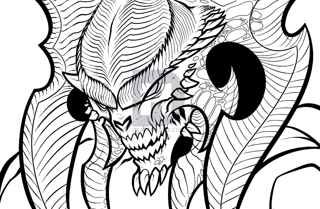 1080x707 How To Draw Diablo, Diablo The Prime Evil, Step