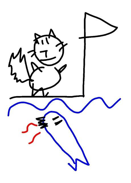 460x640 Evil Chinchilla Drawing