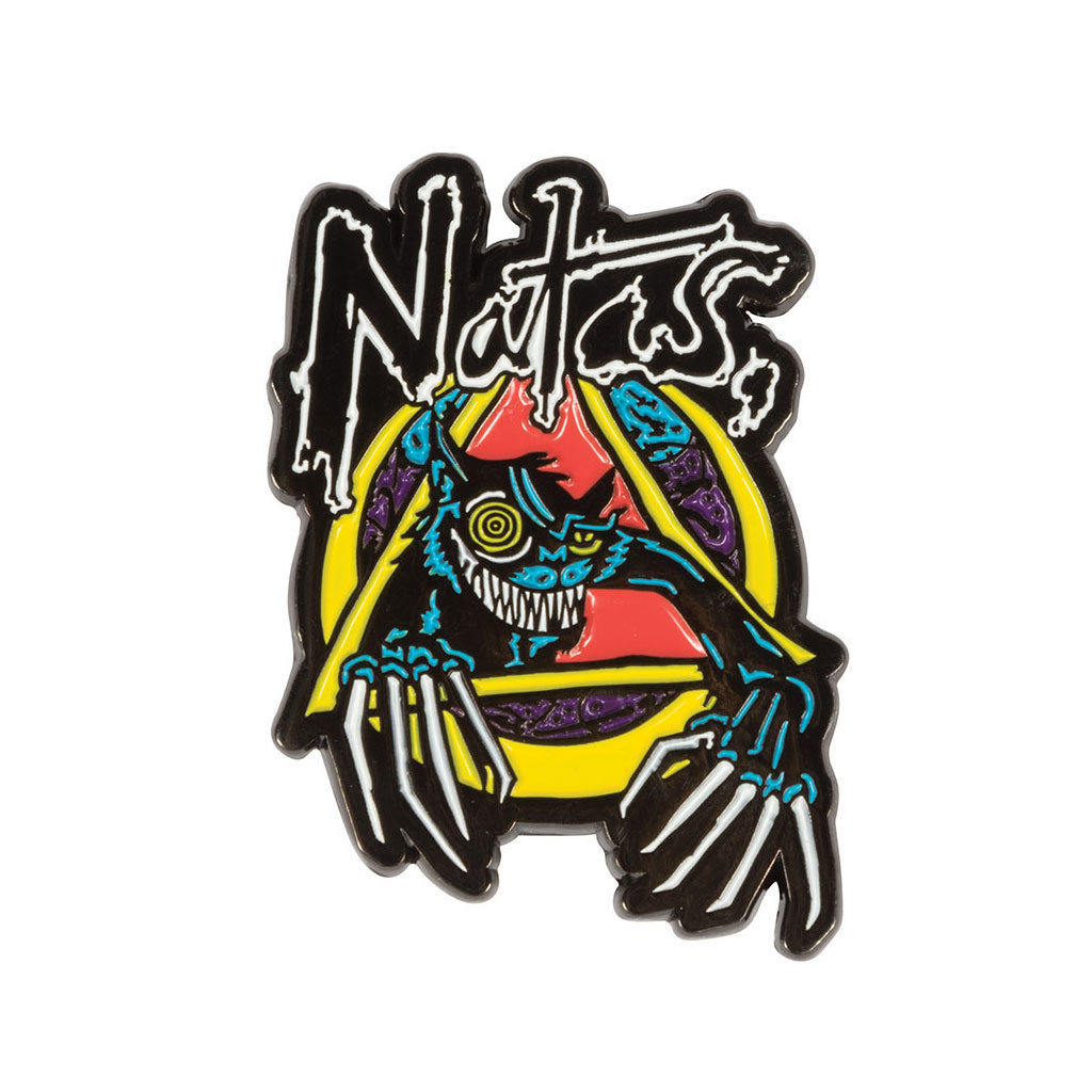 1024x1024 santa cruz natas evil cat skateboard lapel pin