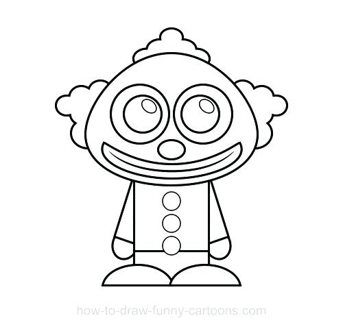 500x483 Draw Clown Evil Clown Drawings Video Tutorial Drawing Factory Draw