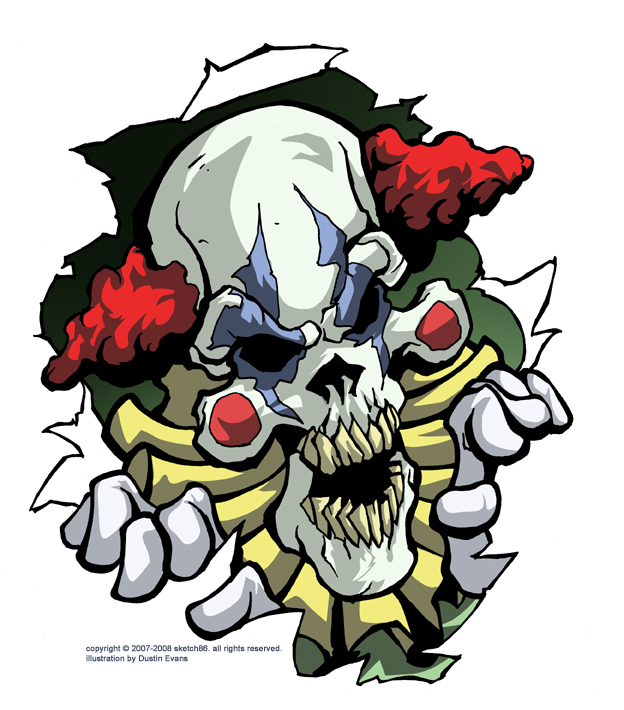 624x710 Girl Clown Drawings Evil Skull Jerusalem House