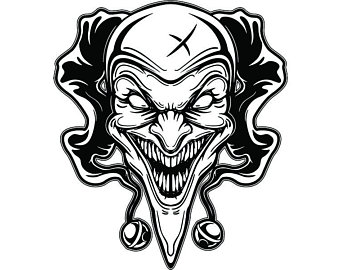 Evil Clown Face Drawings | Free download on ClipArtMag