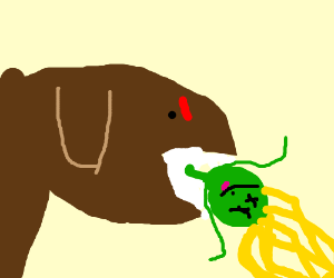 300x250 Evil Dog Eats Small Green Girl
