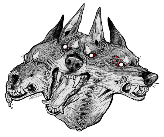 540x452 Scary Dog Evil Wolf Design Creepy Creatures In Scary