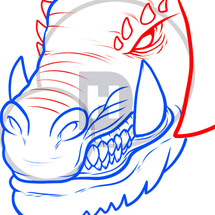 720x720 How To Draw An Evil Dragon, Step