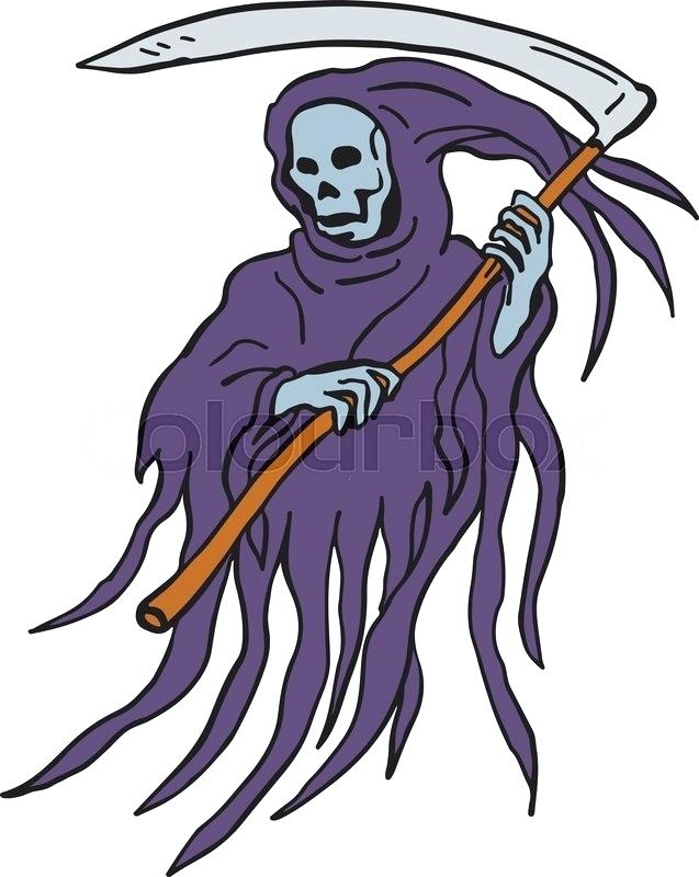 637x800 Drawings Of The Grim Reaper Stock Vector Of Drawing Sketch Style