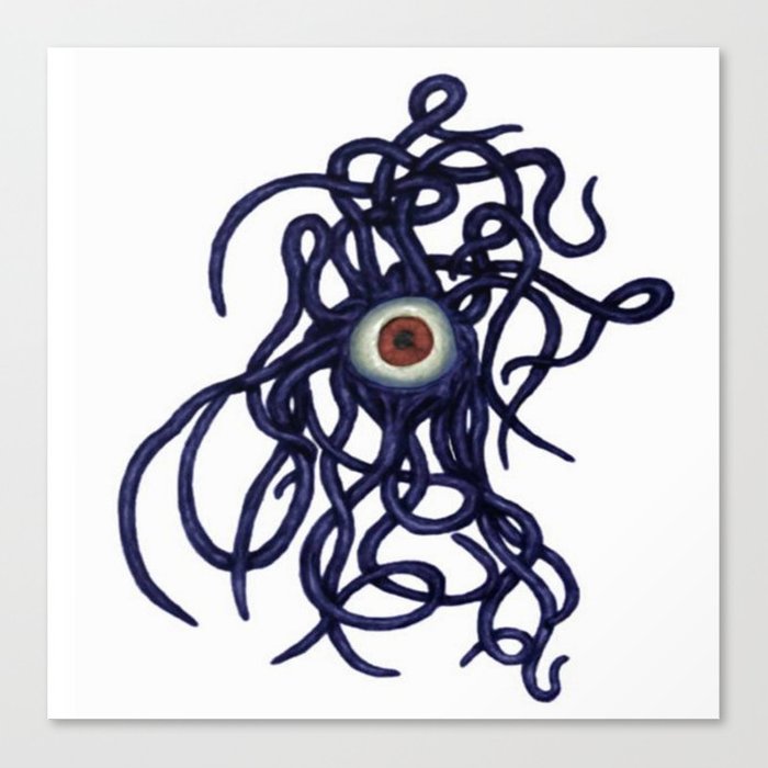 700x700 Evil Eye Halloween Creature Vector Canvas Print