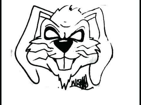480x360 Easy Bunny Drawings Easy Easter Bunny Face Drawing