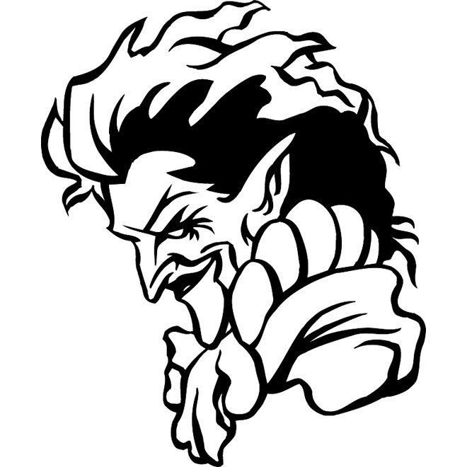 660x660 Clown With Evil Face Car Decal Sticker