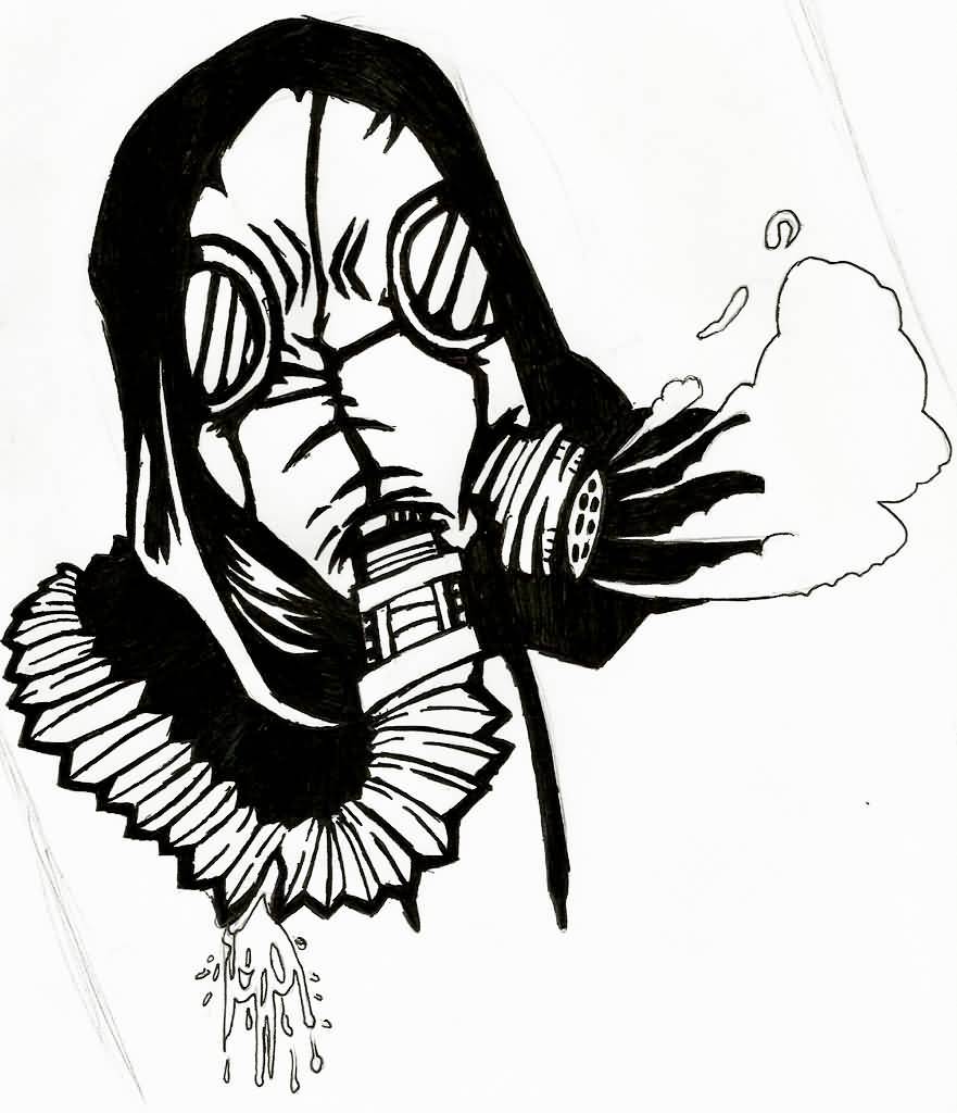 881x1024 Gas Mask Tattoo Drawings Evil