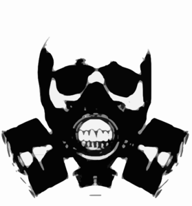 279x299 Skull Gas Mask Bones Clip Art