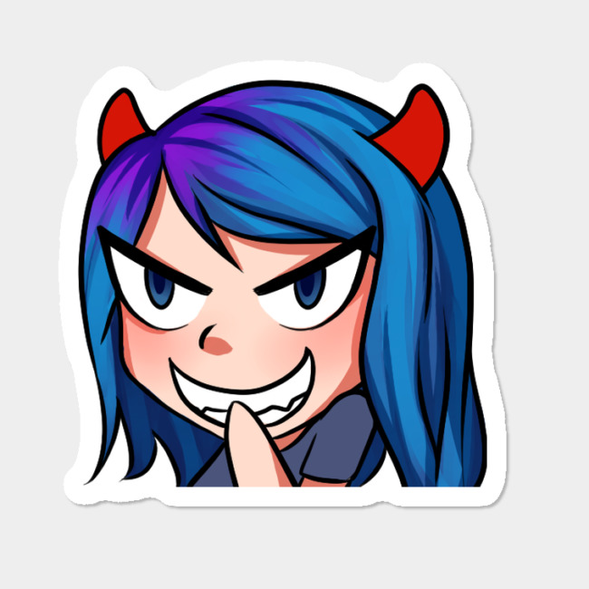 650x650 Evil Emote Sticker