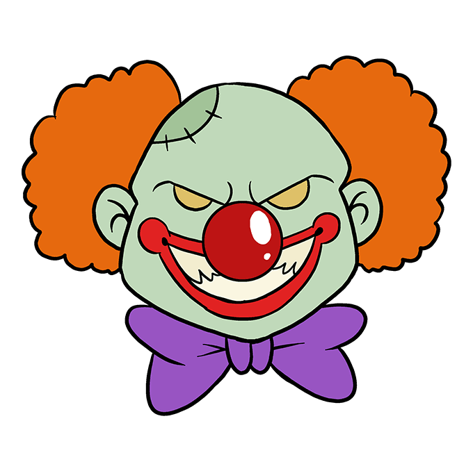 680x678 How To Draw A Scary Clown