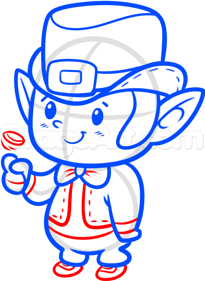703x962 How To Draw A Chibi Leprechaun, Step