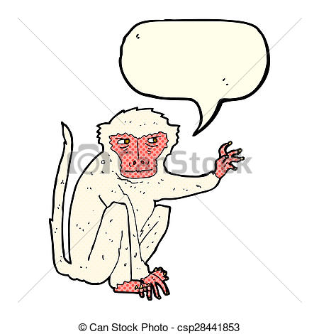 450x470 Cartoon Evil Monkey With Speech Bubble