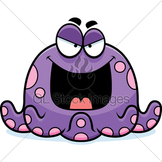 325x325 Evil Cartoon Squid Gl Stock Images