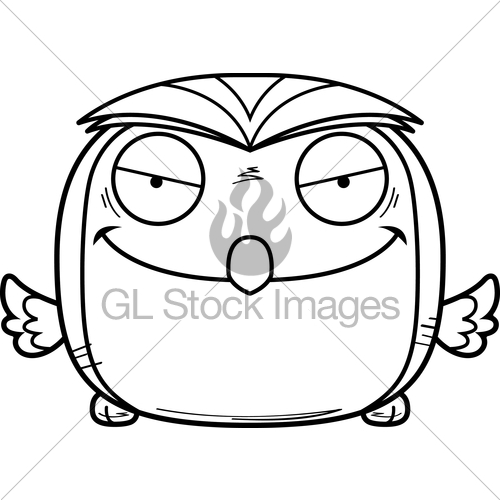 500x500 Evil Little Owl Gl Stock Images