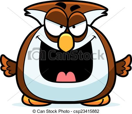 450x390 Evil Little Owl A Cartoon Illustration Of An Evil Looking Owl