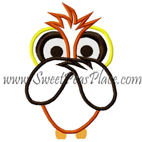 500x500 Birds And Owls, See No Evil Owl Applique Embroidery Design, Sweet