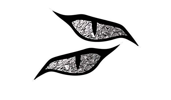 600x350 pair of evil eyes eye stickers with rat look crumpled metal motif