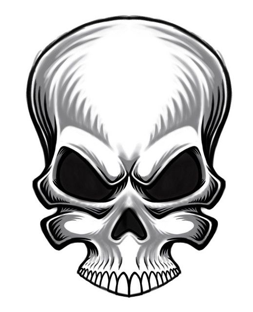 Evil Skull Drawing | Free download on ClipArtMag