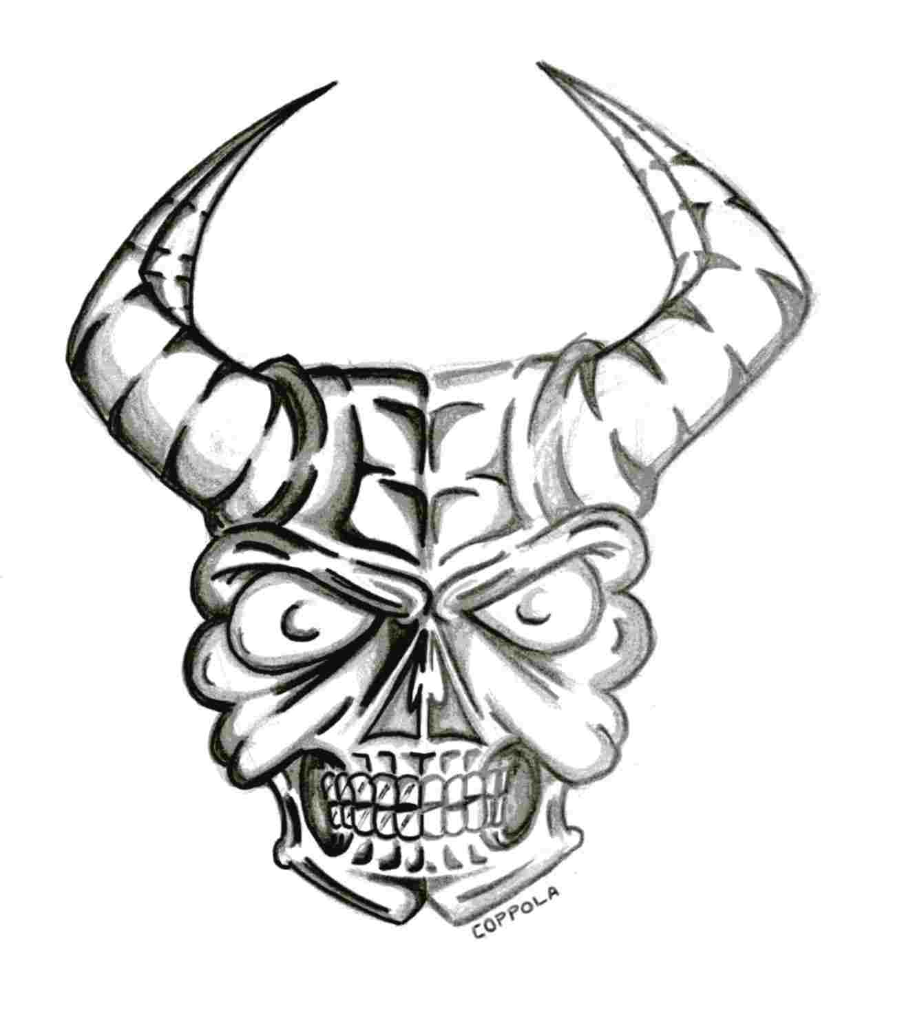 1326x1470 rhgetdrawingscom easy to draw skulls really drawings how