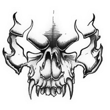 380x380 Tatuaggio Teschio Con Fiamme