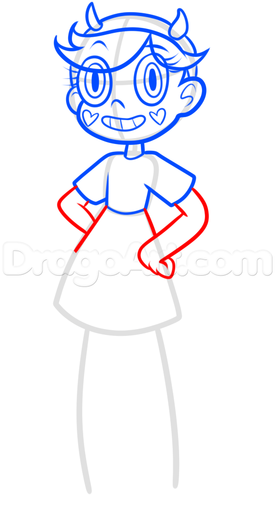 562x1078 How To Draw Star Butterfly From Star Vs The Forces Of Evil, Step