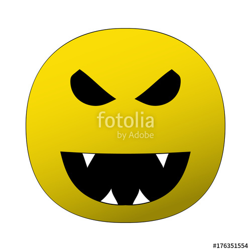 500x500 Illustration On A Theme Of Halloween The Image Of An Evil Smile