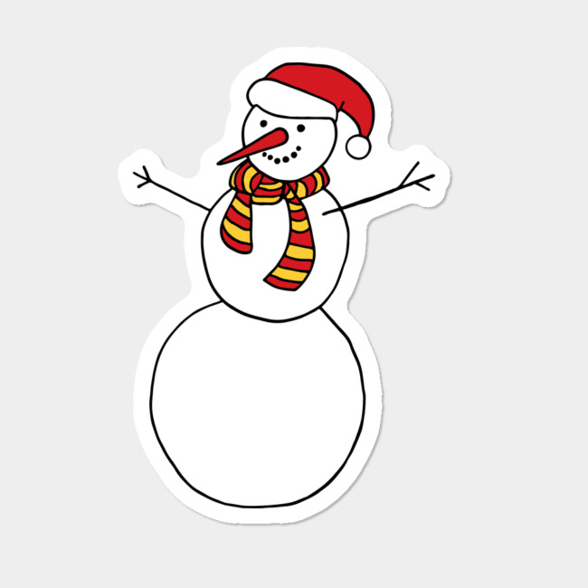650x650 Snowman Sticker