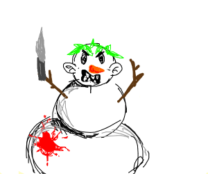300x250 a demonic snowman