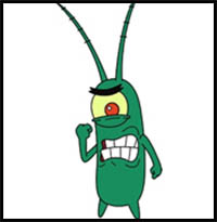 200x205 How To Draw Plankton From Spongebob Squarepants Lessons Drawing