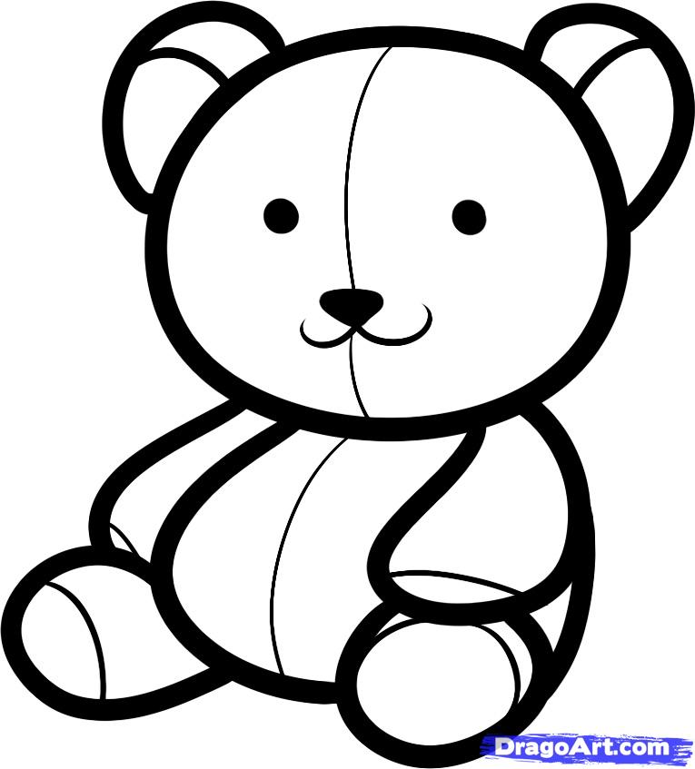 765x847 How To Draw A Teddy Bear For Kids, Step