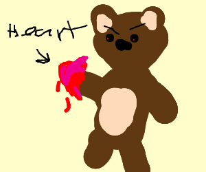 300x250 A Killer Bear Holding A Melting Heart
