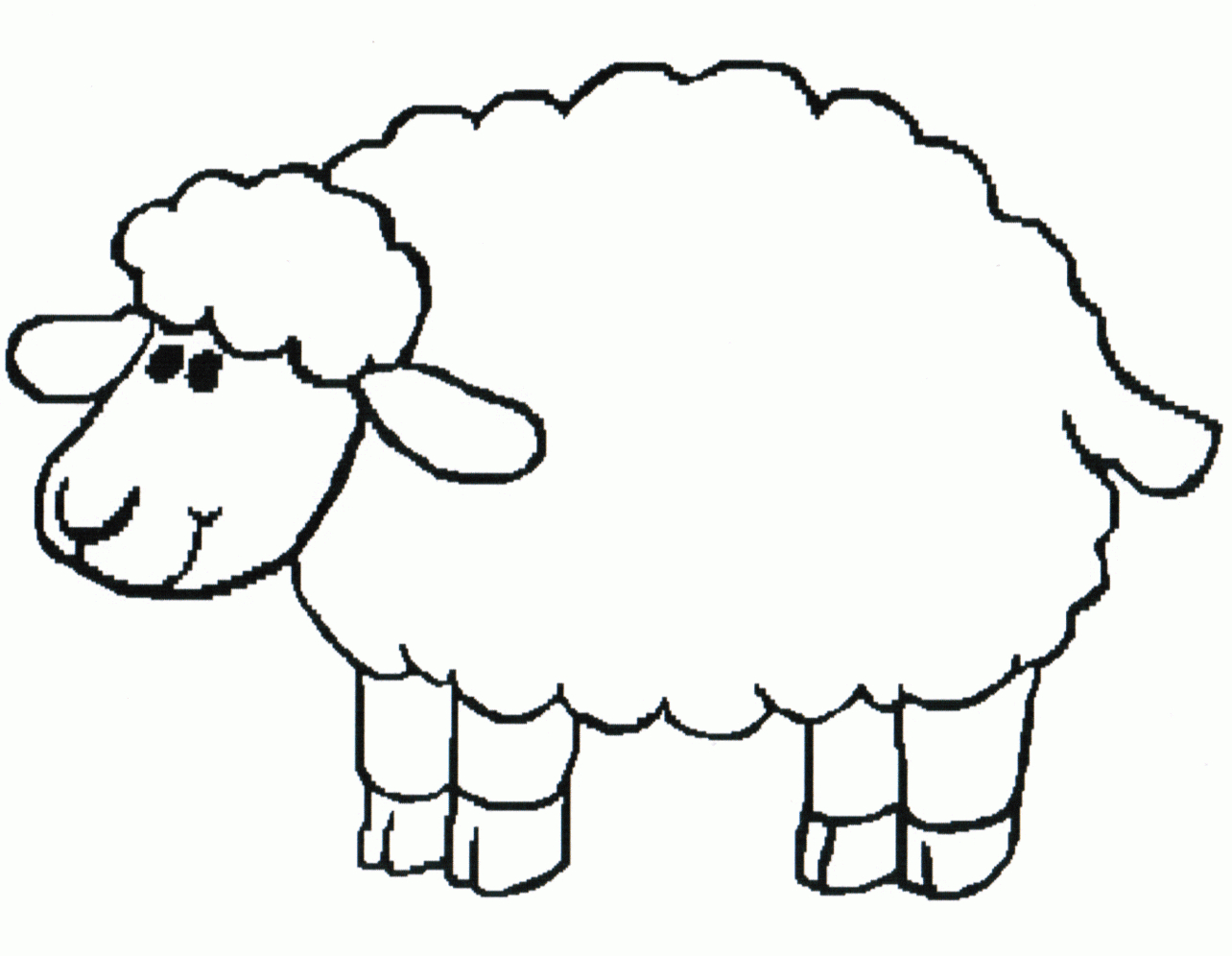 1284x996 Sheep Drawing Clipart