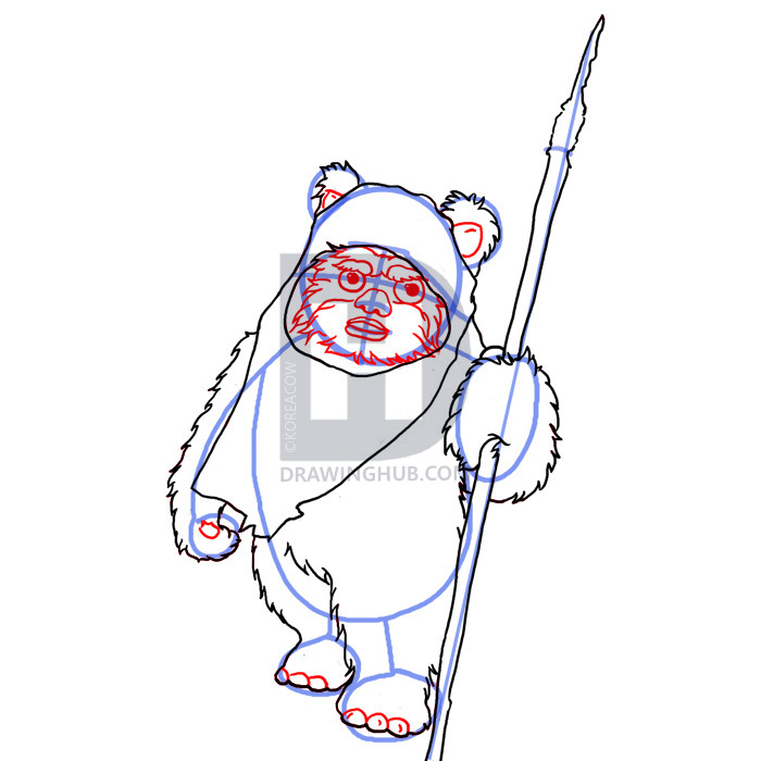 700x700 How To Draw An Ewok, Step
