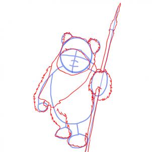302x302 How To Draw An Ewok, Step
