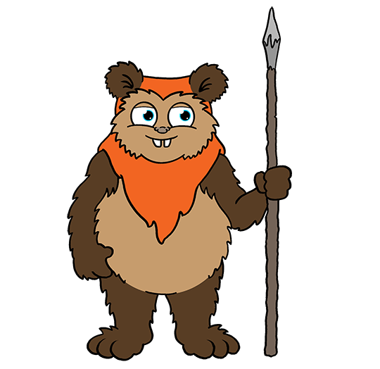 540x524 How To Draw An Ewok From Star Wars