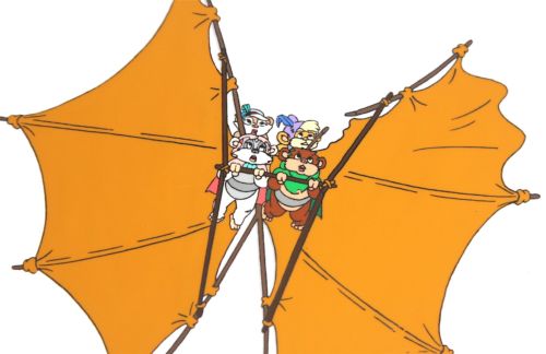 500x324 Star Wars Ewok Cartoon Series Art Cel Drawing