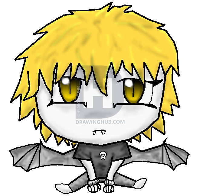 671x649 How To Draw A Chibi Vampire, Step