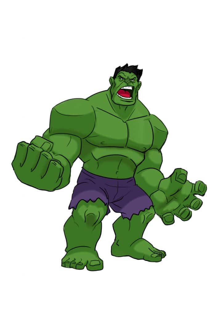 724x1024 Ways To Draw The Hulk Realistic And Cartoon Style