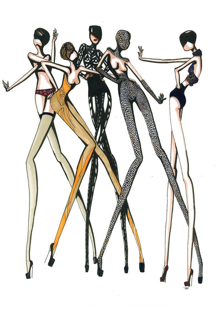 750x1103 Illustrations Exaggerated Fashion Illustration