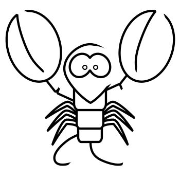 350x350 lobster outline example of a cartoon lobster with partial outlines