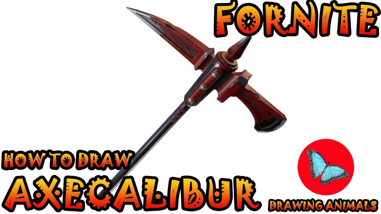 1280x720 How To Draw Excalibur Pickaxe Fornite Coloring And Drawing