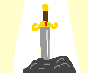 300x250 King Arthur Drawing Excalibur