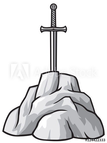 372x500 King Arthur's Sword Excalibur In The Stone