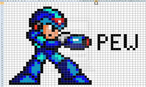 600x360 geeky artworks created using microsoft excel ict tools