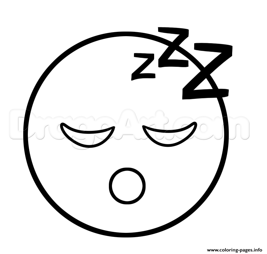 873x829 Print Emoji Sleep Sleepy Face Coloring Pages Kid's Craft Emoji